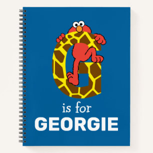 Carnet Elmo Alphabet G Giraffe