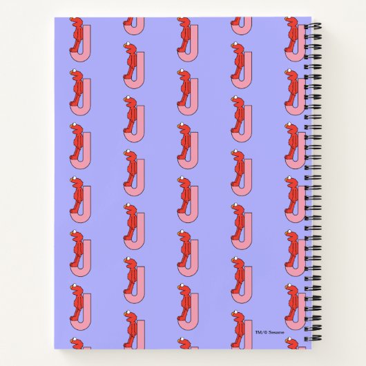 Carnet Elmo Alphabet | J rose (Dos)