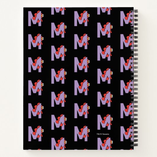 Carnet Elmo Alphabet | M pourpre (Dos)