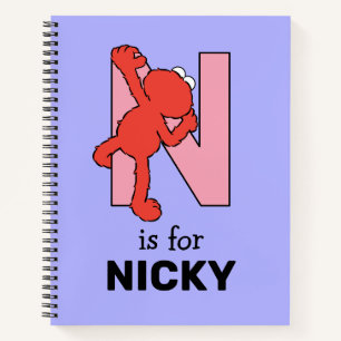 Carnet Elmo Alphabet N rose