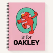 Carnet Elmo Alphabet | O Turquoise (Devant)