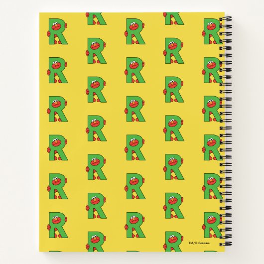 Carnet Elmo Alphabet | R Vert (Dos)