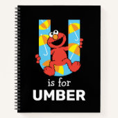 Carnet Elmo Alphabet | U Parapluie (Devant)