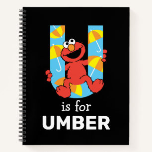 Carnet Elmo Alphabet U Parapluie