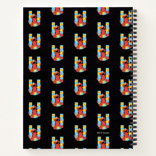 Carnet Elmo Alphabet | U Parapluie (Dos)