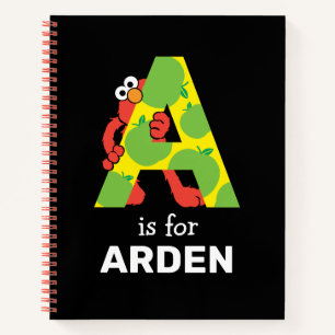 Carnet Elmo Alphabet   Une pomme