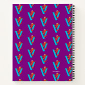 Carnet Elmo Alphabet | V bleu (Dos)