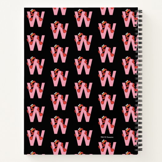 Carnet Elmo Alphabet | W rose (Dos)
