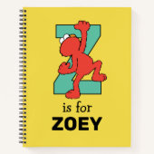 Carnet Elmo Alphabet | Z Turquoise (Devant)