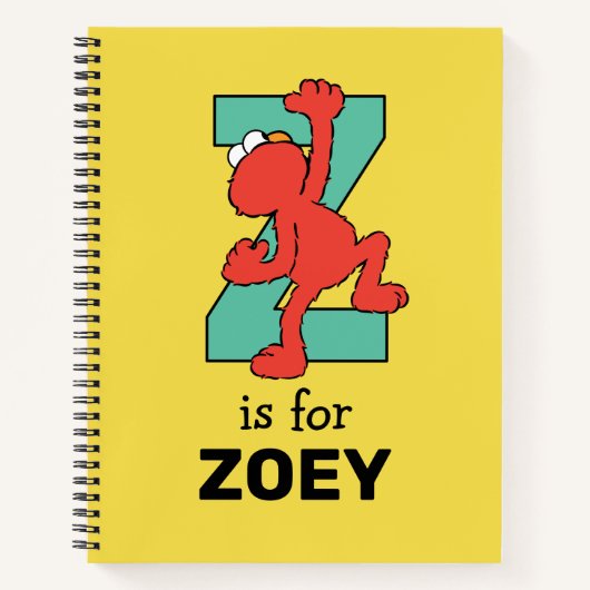 Carnet Elmo Alphabet | Z Turquoise (Devant)