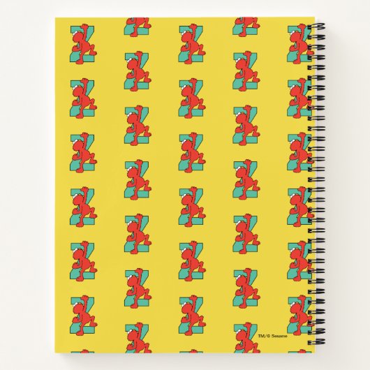 Carnet Elmo Alphabet | Z Turquoise (Dos)