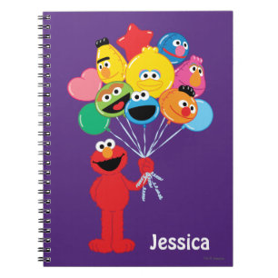 Carnet Elmo Balloons Ajouter Votre Nom