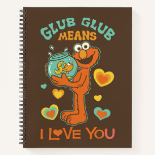 Carnet Elmo Holding son poisson rouge animal