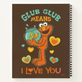 Carnet Elmo Holding son poisson rouge animal (Dos)