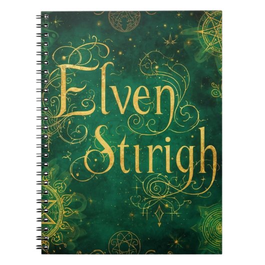 Carnet Elven Stirigh – Sigils in Green (Devant)