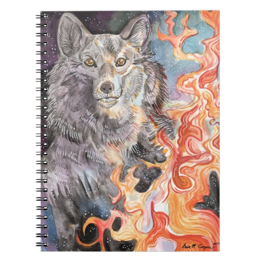 Carnet Ember Eyes Wolf Watercolor (Devant)