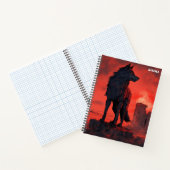 Carnet **"Ember Wolf in Ruins"** (Intérieur)
