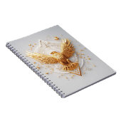 Carnet Emblème d'aigle doré avec étoiles décoratives (Côté Droit)