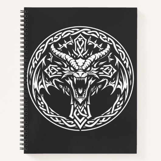 Carnet Emblème Dragon Celtique par BurnsInHell (Devant)