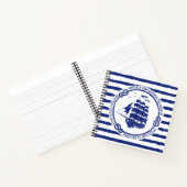 Carnet Emblème Nautique Avec Voilier (Intérieur)