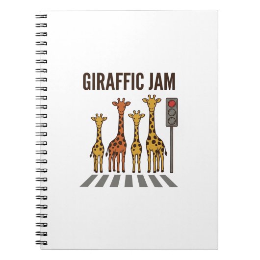 Carnet Embouteillage giraffic Drôle de girafe traversant (Devant)