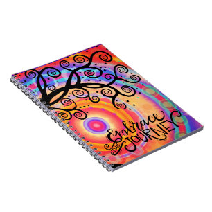 Carnet Embrassez l'arbre du voyage coloré