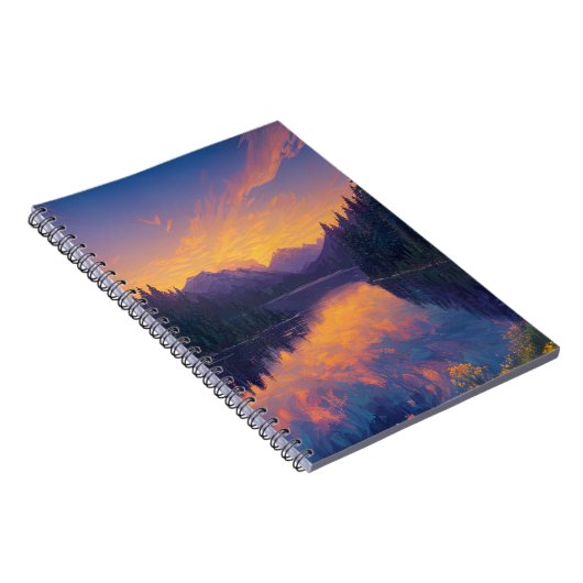 Carnet Embrassez-vous sur un lac de forêt cachée (Côté Droit)