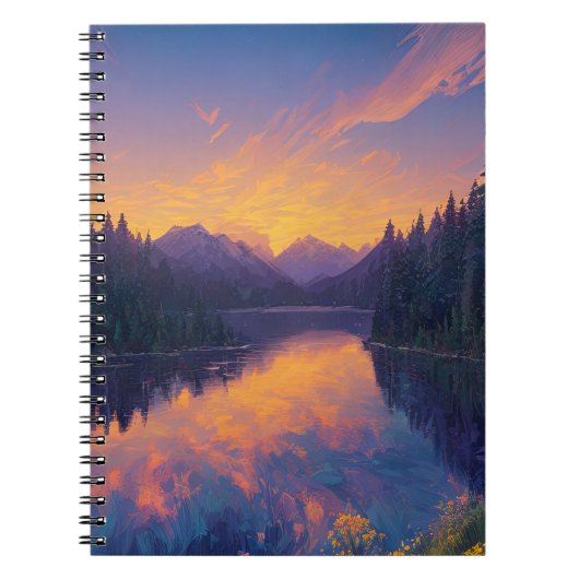Carnet Embrassez-vous sur un lac de forêt cachée (Devant)