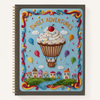 Carnet Embroidered Cupcake Balloon & Candy Village