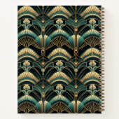 Carnet Emerald and Gold 1920s Art Deco Themed (Dos)