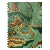 Carnet Emerald Elegance : Gold Marble Luxe (Devant)