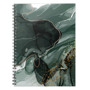 Carnet Emerald Green and Gold Marble, Marble Background