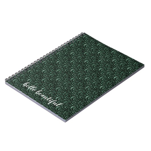 Carnet Emerald Green Empreinte de léopard (Côté gauche)