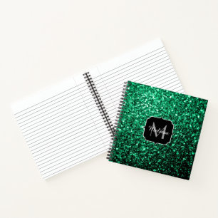Carnet Emerald Green fausse parties scintillant scintille