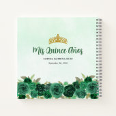 Carnet Emerald Green Floral Princess Quinceañera (Dos)