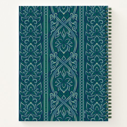 Carnet Emerald Lotus Tapestry Motif - Le Lotus Blanc (Dos)
