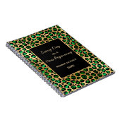 Carnet Émeraude vert leopard motivation (Côté Droit)