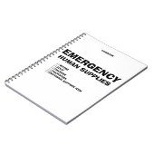 Carnet Emergency Human Supplies (Côté gauche)