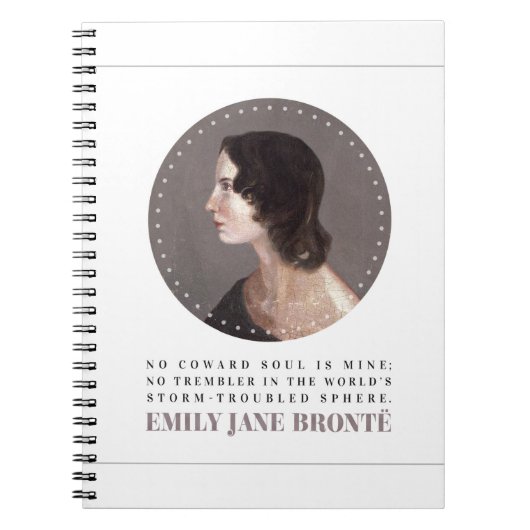 Carnet Emily Bronte Portrait et Citation - Pas d'Âme Cowa (Devant)