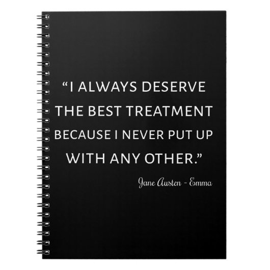 Carnet Emma Par Jane Austen Citation II (Devant)