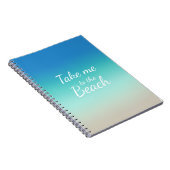 Carnet "Emmenez-moi à la plage" Moderne Blue Ombre (Côté Droit)