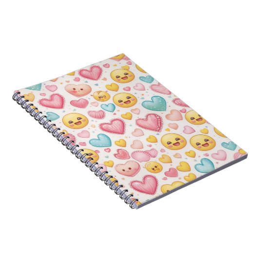 Carnet Emoji Hearts Vibes Notebook (Côté Droit)