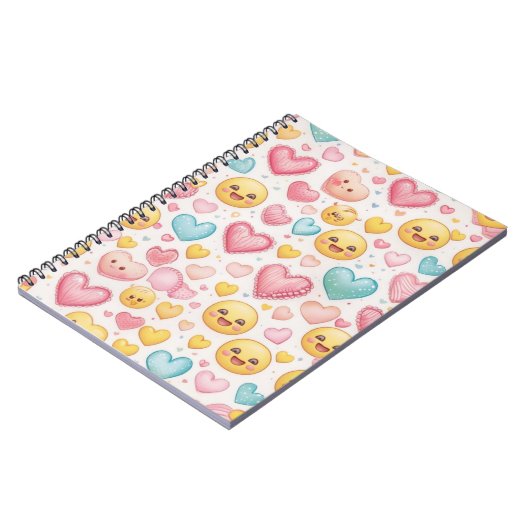 Carnet Emoji Hearts Vibes Notebook (Côté gauche)