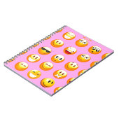 Carnet émoji rose pastel (Côté gauche)