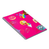 Carnet émoticône rose chaud (Côté Droit)