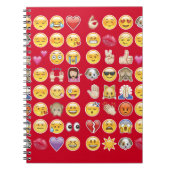 Carnet émoticône rouge (Devant)