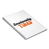 Carnet Emotionally Tired Retro Bubble Text Design (Côté Droit)