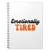 Carnet Emotionally Tired Retro Bubble Text Design (Devant)