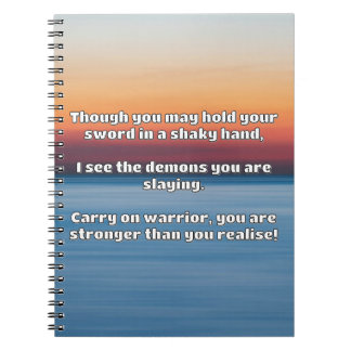 Carnet Empath Warrior Citation positive Encouragement
