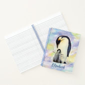 Carnet Empereur Penguin avec l'aquarelle de bébé poussin (Intérieur)